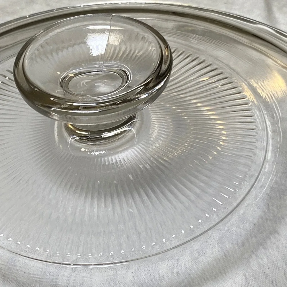 Vintage Pyrex G-5-C Clear Glass Starburst Replacement Lid 7.75